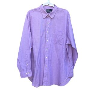 Ralph Lauren Polo Button Down Long Sleeves Andrew Shirt Size 17.5